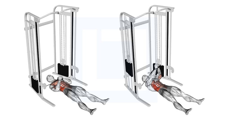 Cable Lying Pallof Press: Anti-Rotation Core