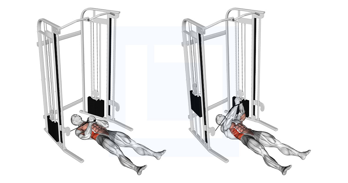 Cable Lying Pallof Press