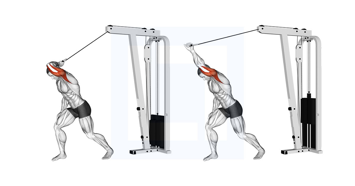 Cable One Arm High Pulley Overhead Tricep Extension