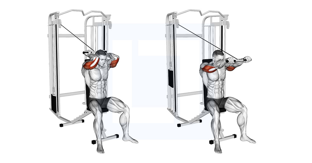Cable Seated High Pulley Overhead Tricep Extension