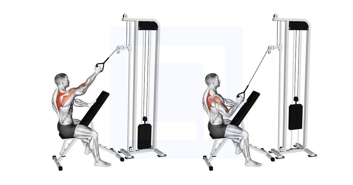 Cable Single Arm High Scapular Row