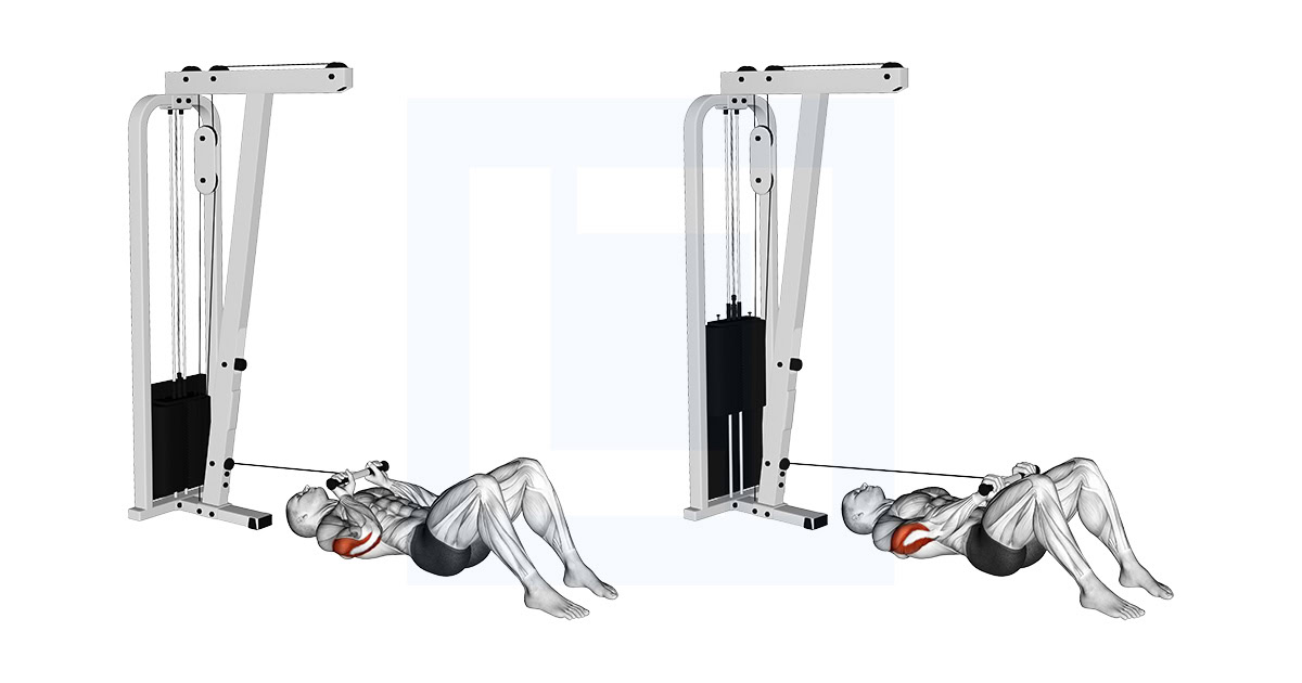 Cable Triceps Pushdown on Floor