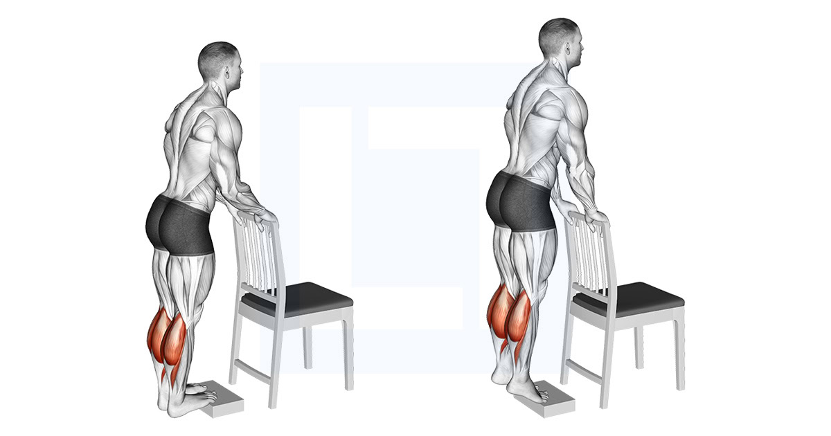 Calf Raise from Deficit with Chair Supported