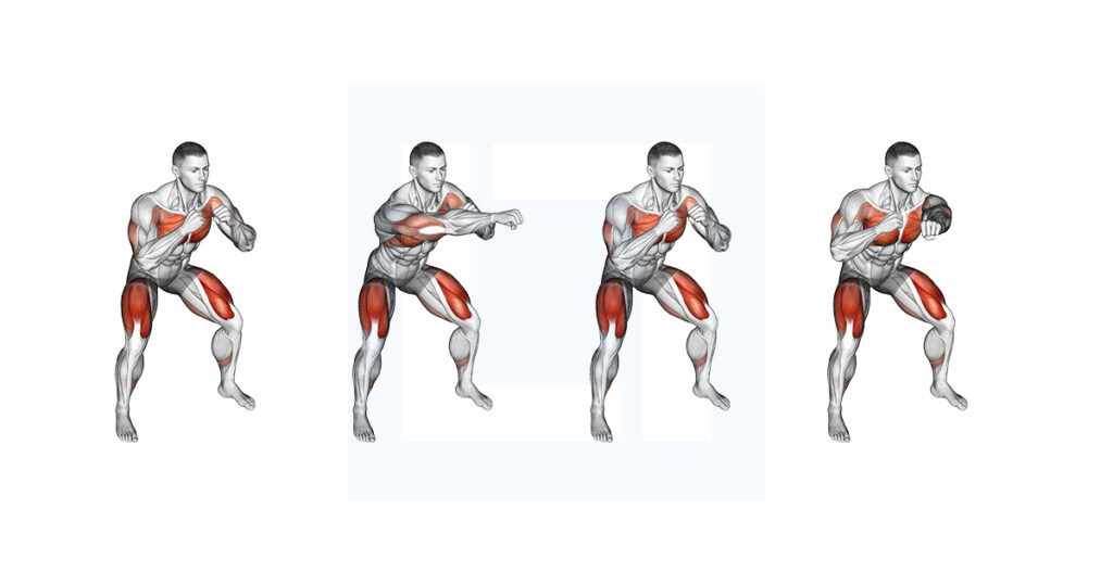 Cross Body Punch In Squat Position