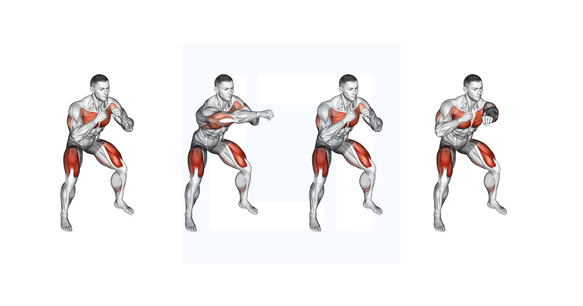 Cross Body Punch in Squat Position