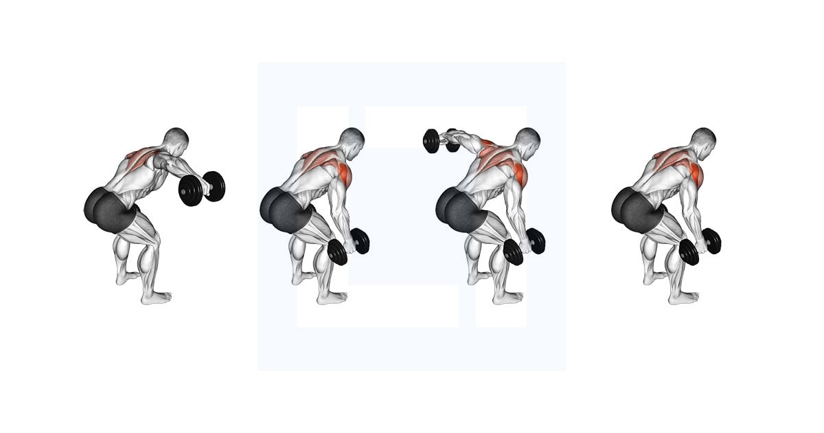 Dumbbell Bent Over Alternate Rear Delt Fly
