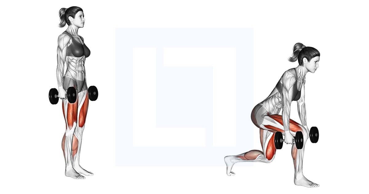Dumbbell Forward Leaning Lunge