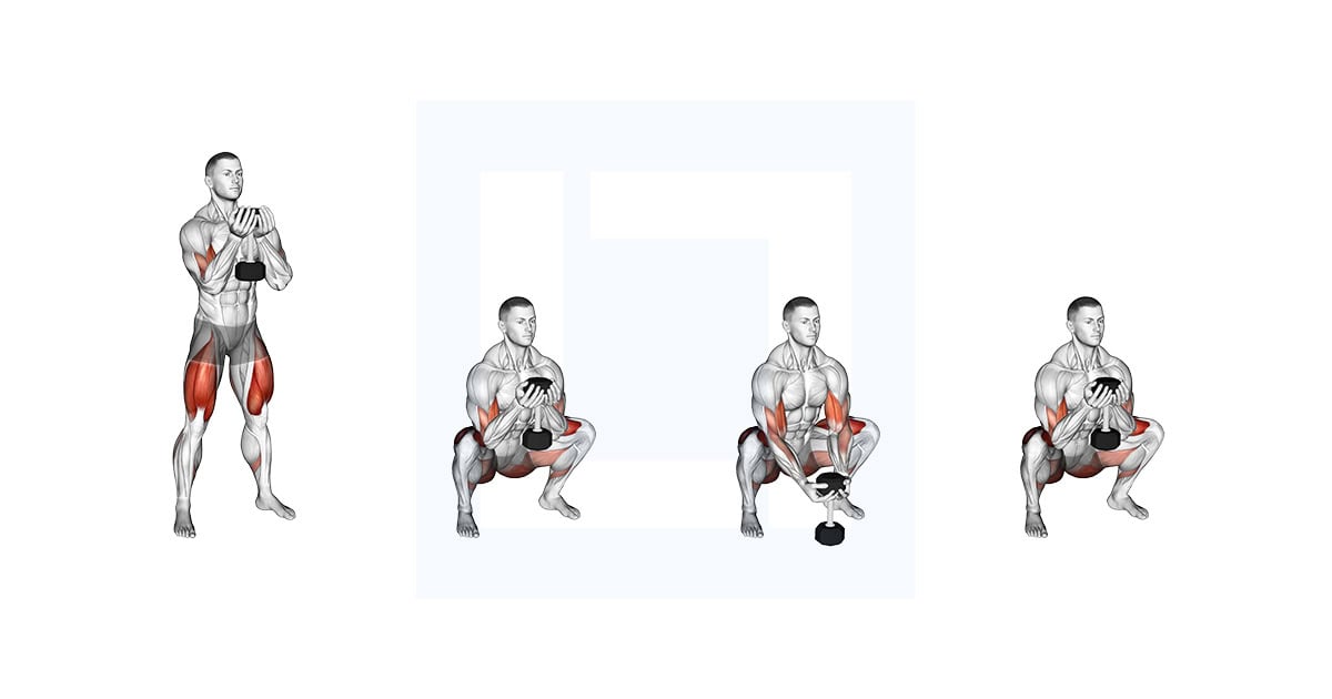 Dumbbell Goblet Squat and Biceps Curl