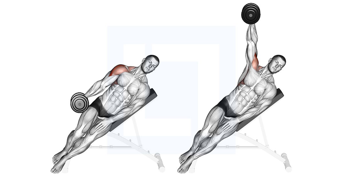 Dumbbell Incline One Arm Lateral Raise