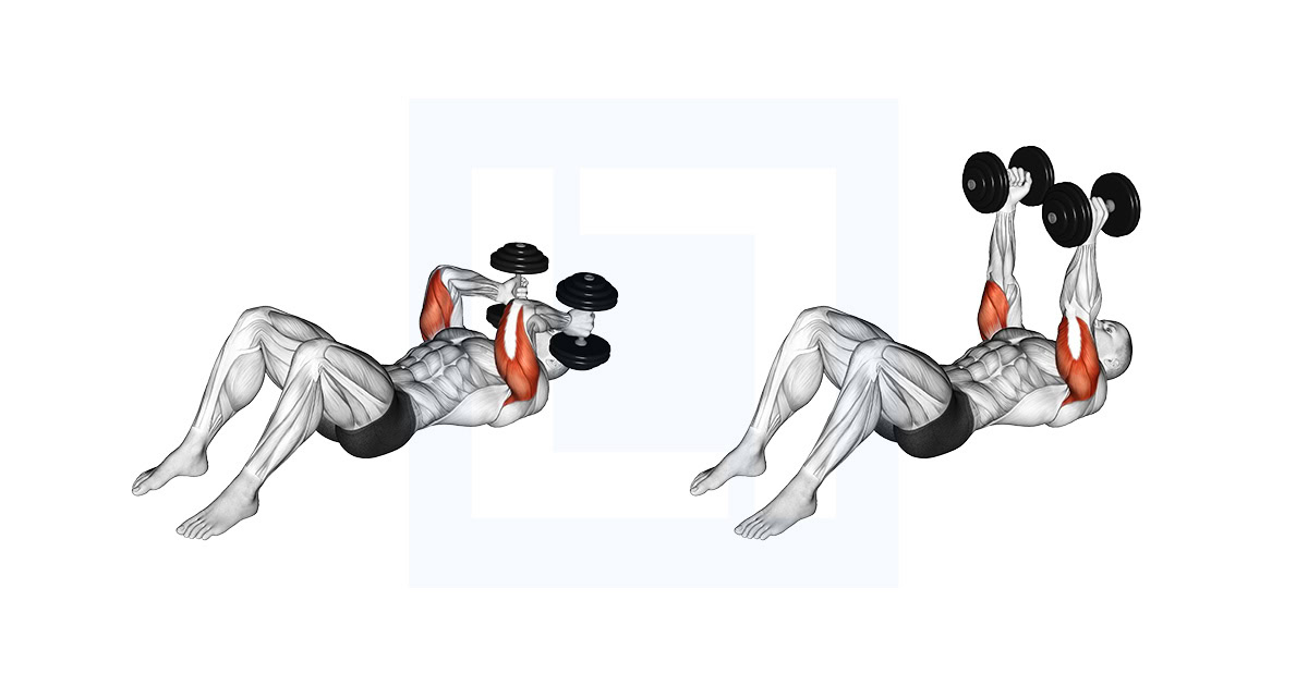 Dumbbell Lying Floor Skullcrusher