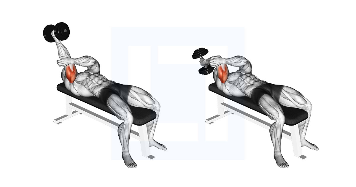 Dumbbell Lying One Arm Supinated Triceps Extension