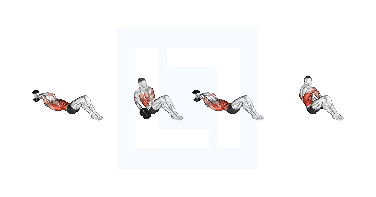 Dumbbell Lying Woodchop