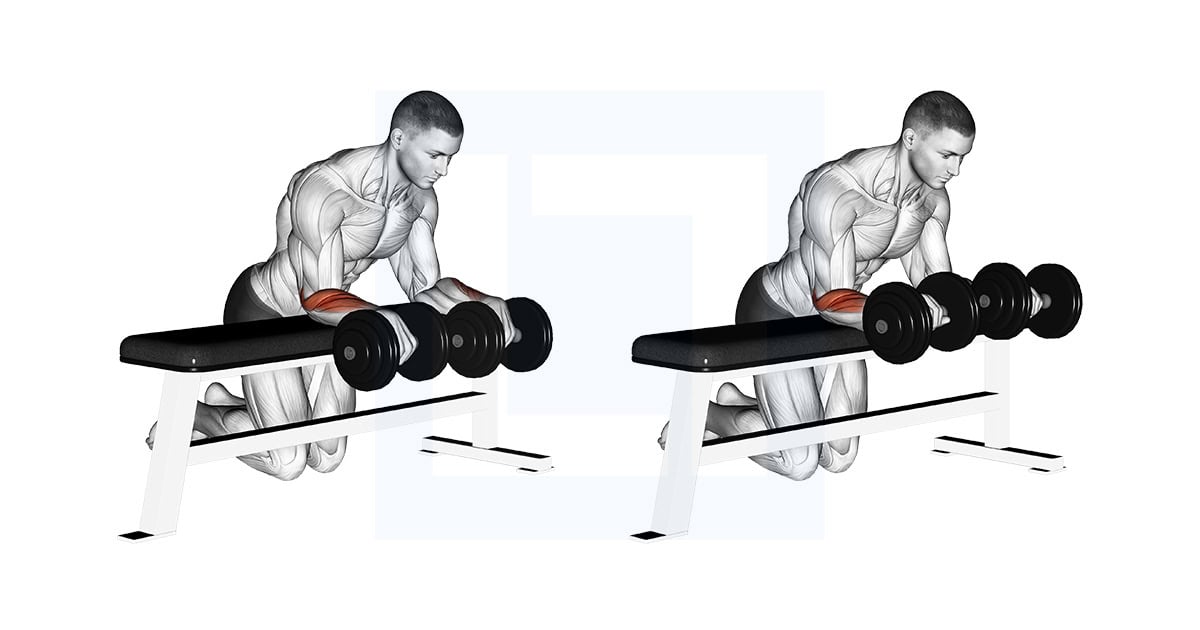 Dumbbell Over Bench Wrist Curl