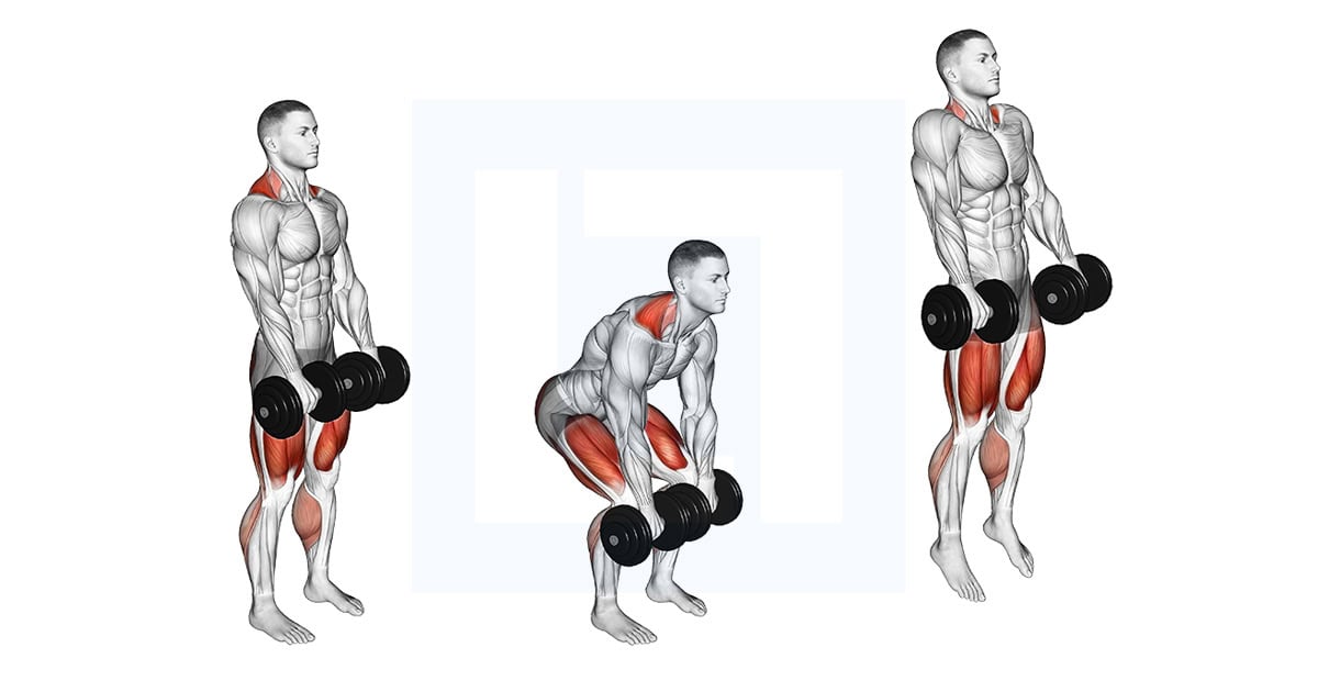 Dumbbell RDL to Jump Shrug