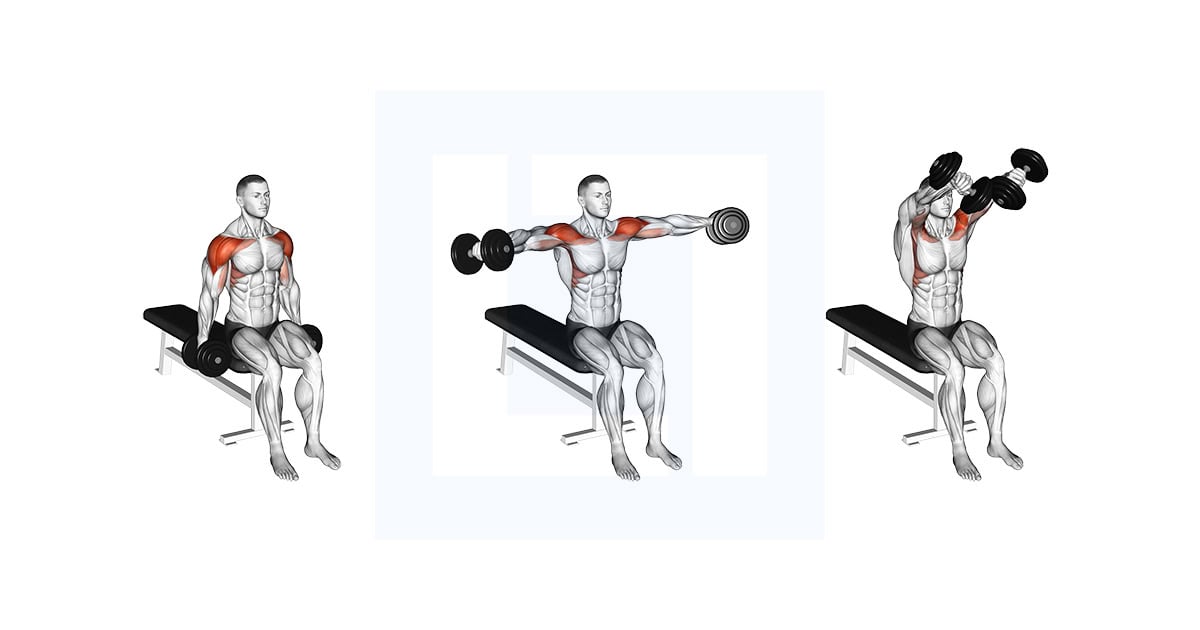 Dumbbell Seated Lateral to Front Raise