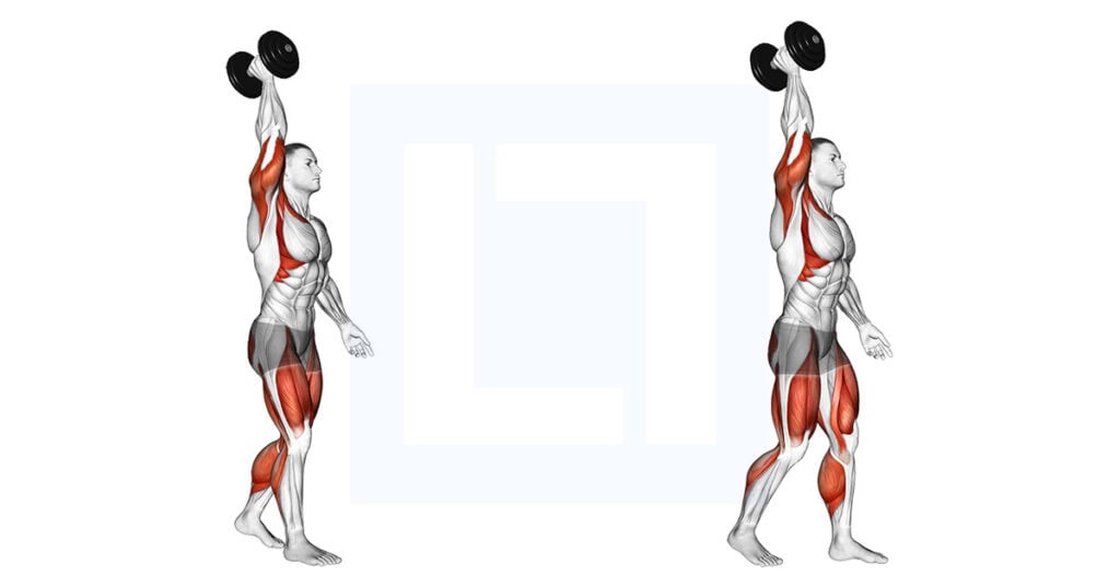 Dumbbell Single Arm Overhead Carry
