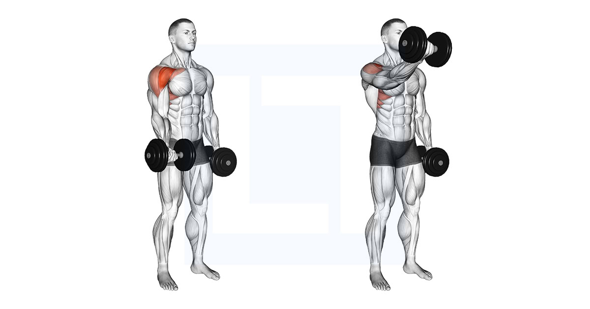 Dumbbell Single Arm Underhand Front Raise