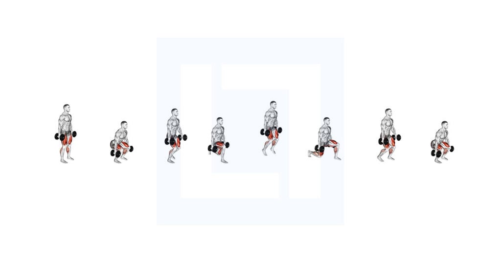 Dumbbell Squat Lunges Jump Complex