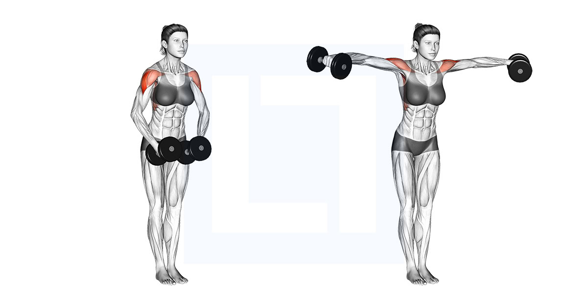 Dumbbell Standing Bent Arm Lateral Raise