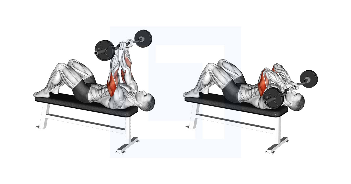 EZ Barbell Decline Close Grip Face Press