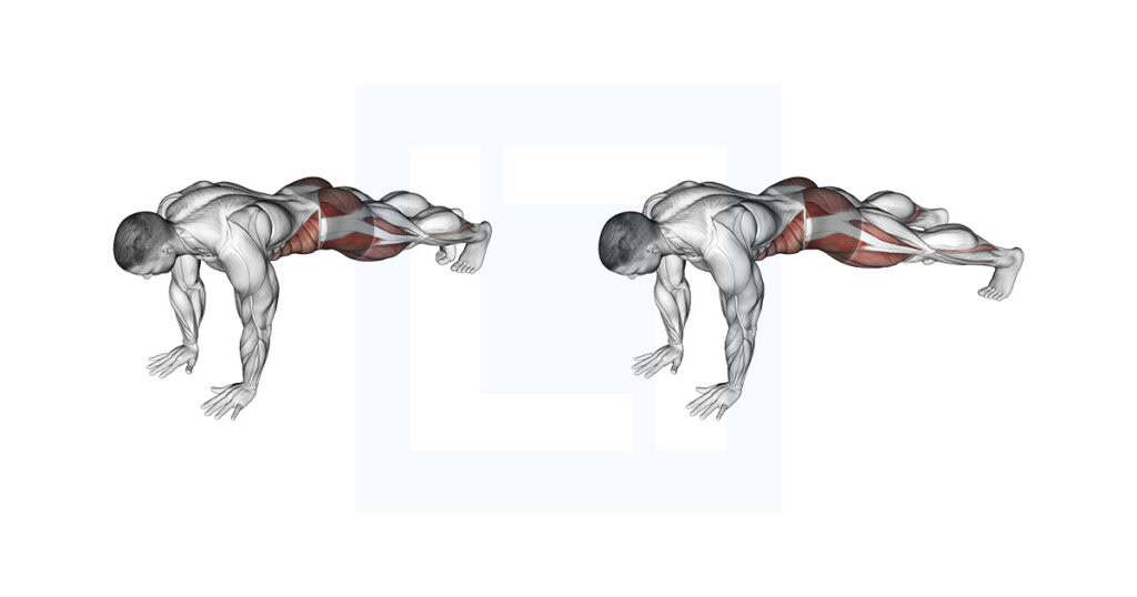 Front Plank Toe Tap