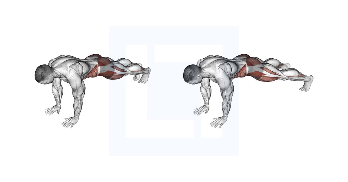 Front Plank Toe Tap