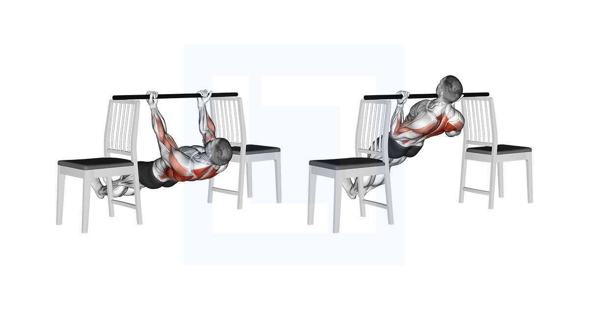 Inverted Underhand Grip Row Between Chairs