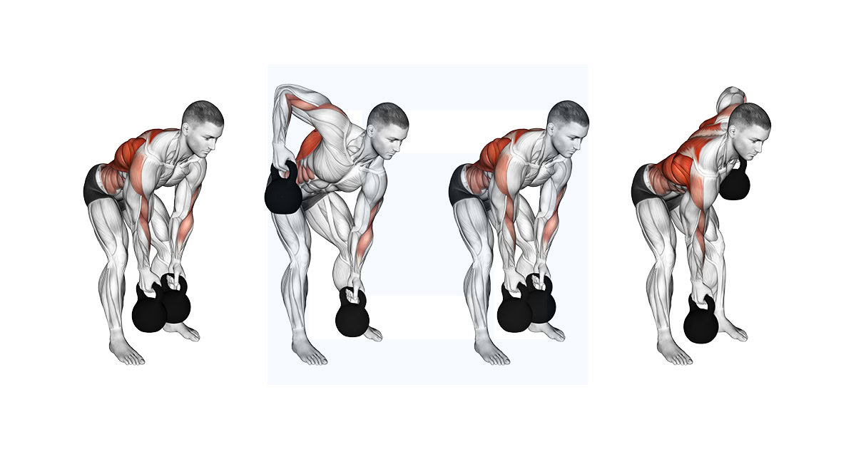 Kettlebell Bent Over Alternate Twist Row