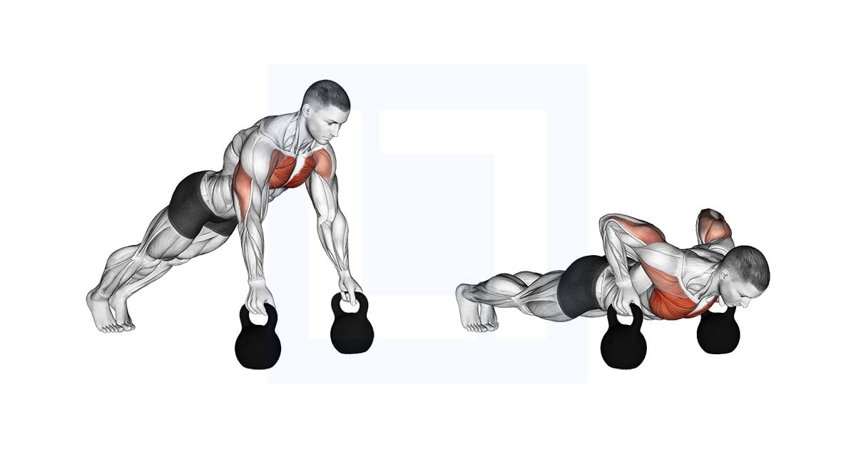 Kettlebell Deep Push Up