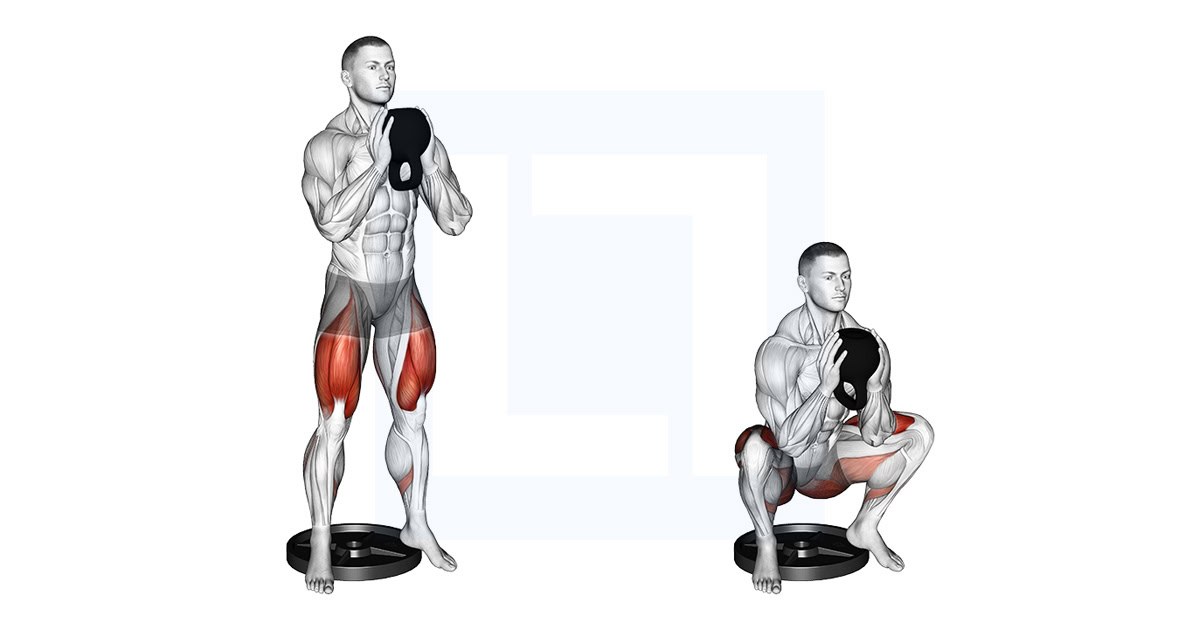 Kettlebell Elevated Goblet Squat