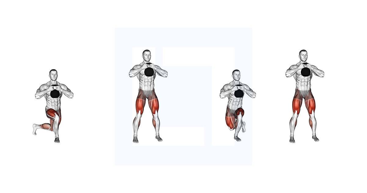 Kettlebell Goblet Curtsey Lunge