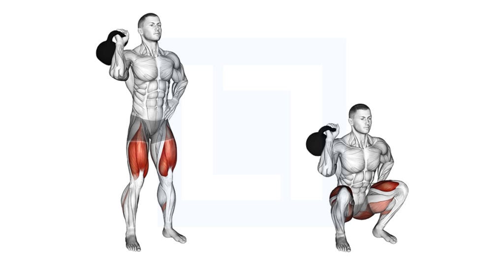Kettlebell Single Front Squat