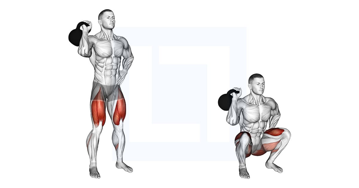 Kettlebell Single Front Squat