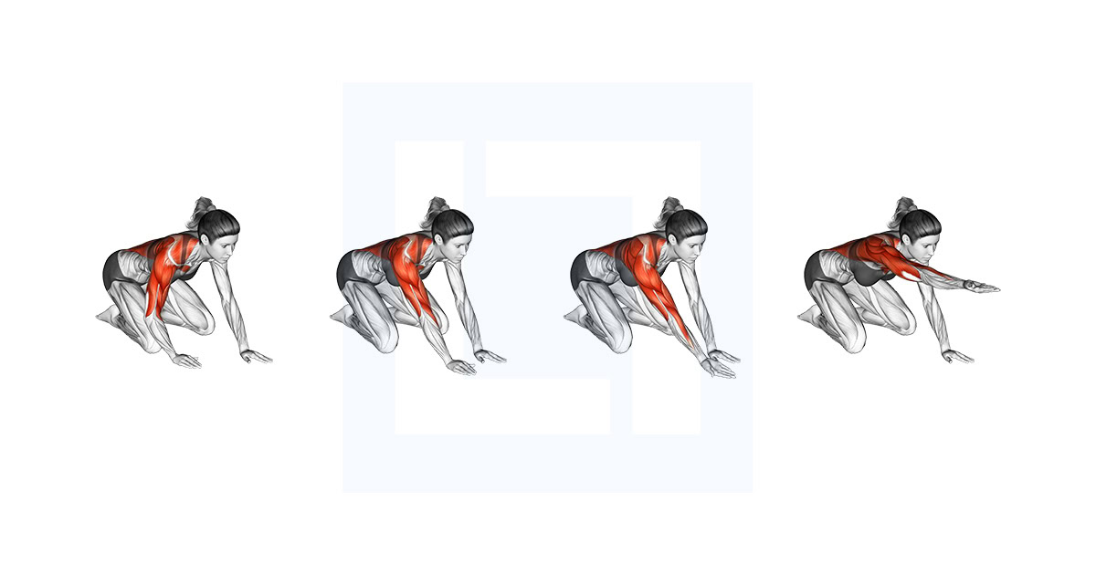 Kneeling One Arm Reach Roll Lift