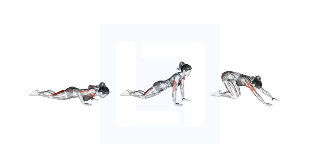 Kneeling Push Up To Child Pose