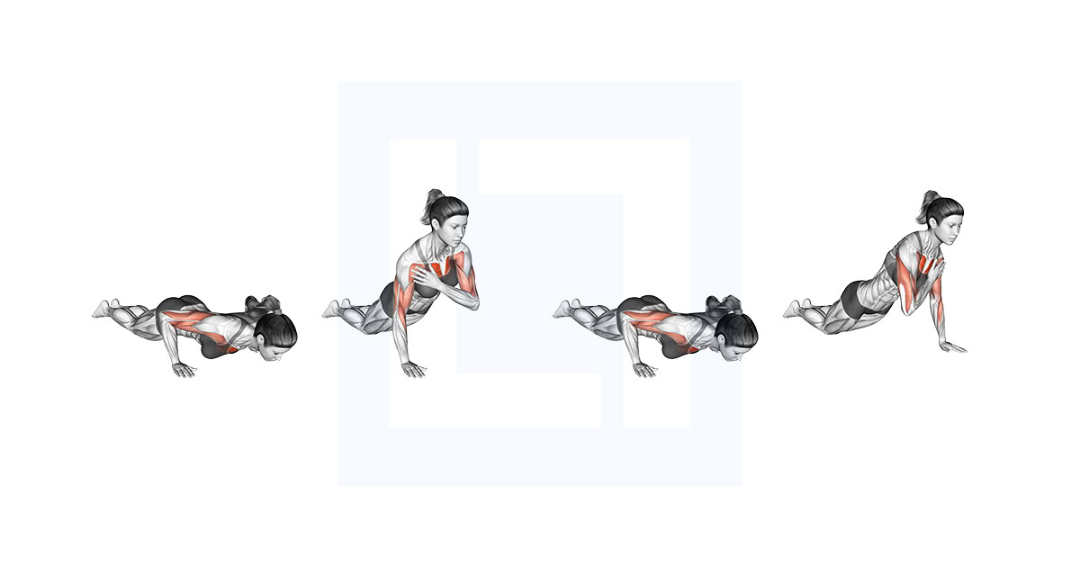 Kneeling Shoulder Tap Push Up