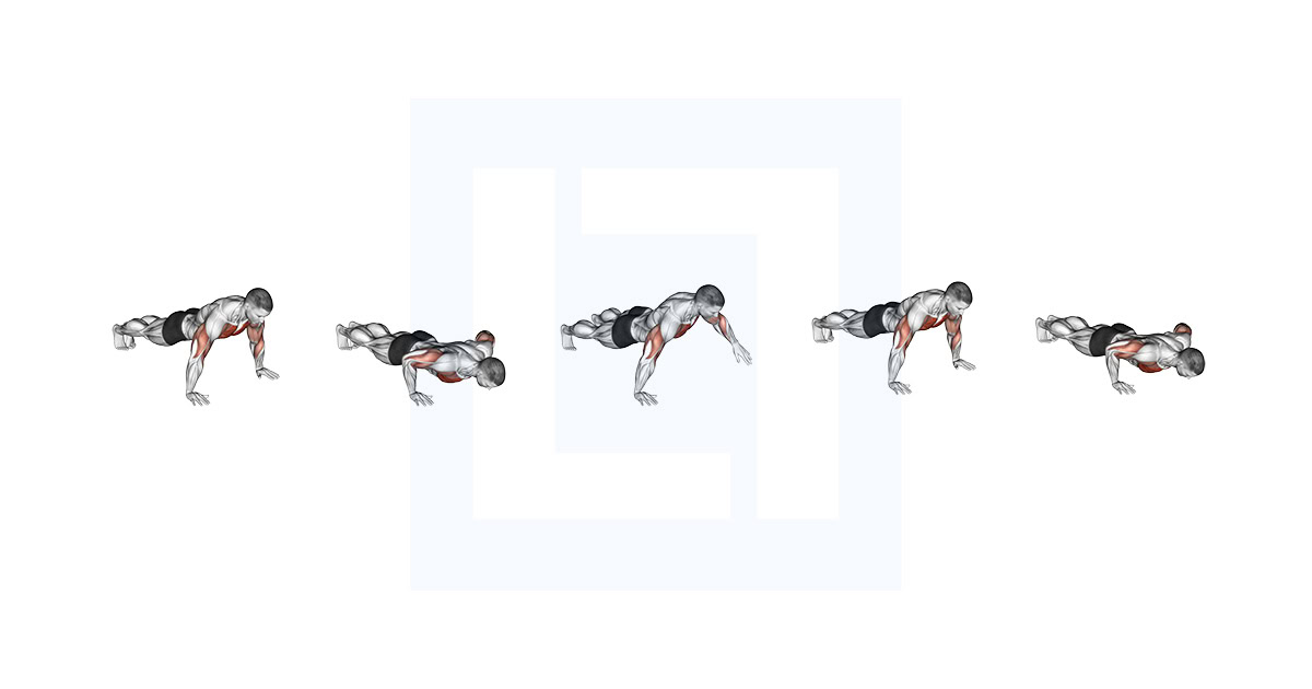 Lateral Walk Push-Up