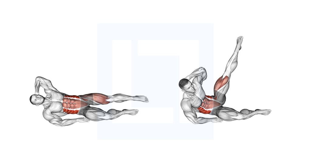Leg Raise Oblique Crunch: Side Ab Combo