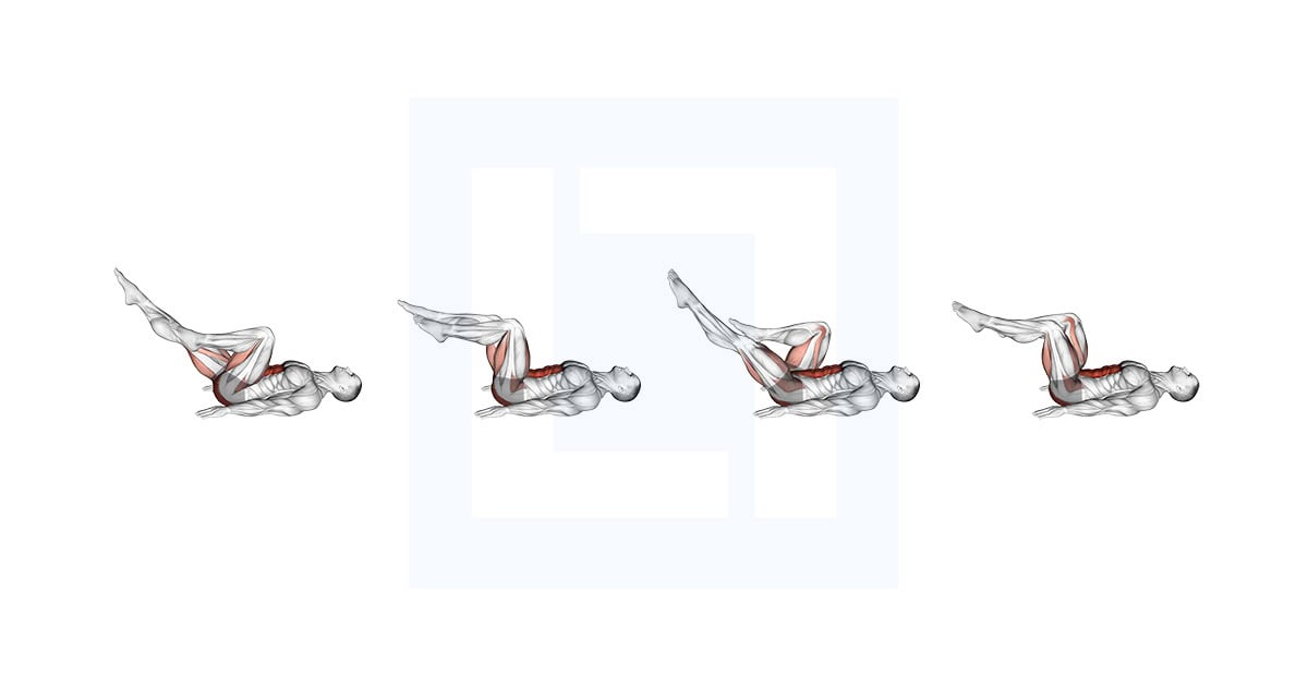 Lying Bicycle Crunch