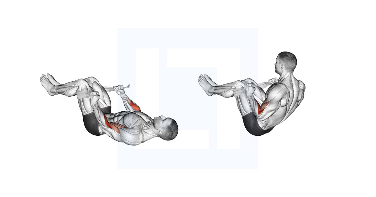 Lying Double Legs Hammer Curl with Towel