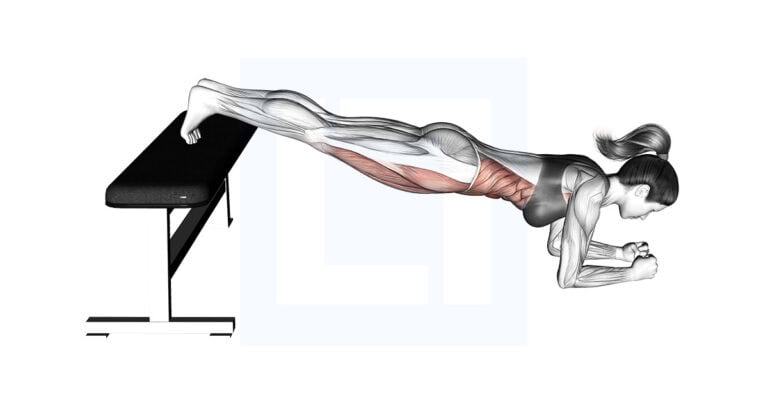 Narrow Leg Bench Bridge: Glute Builder