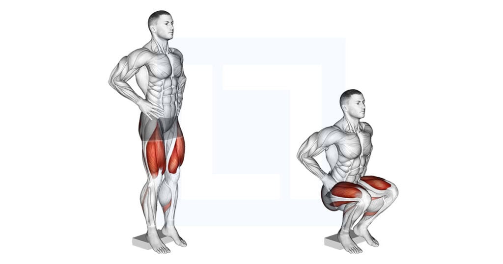Narrow Squat From Deficit