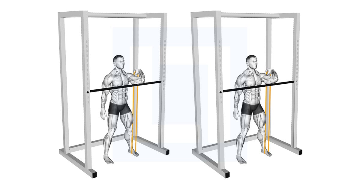 Resistance Band Assisted Front Rack Stretch