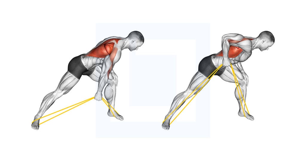 resistance-band-one-arm-bent-over-row