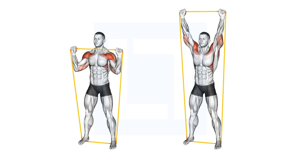 Resistance Band Overhead Shoulder Press