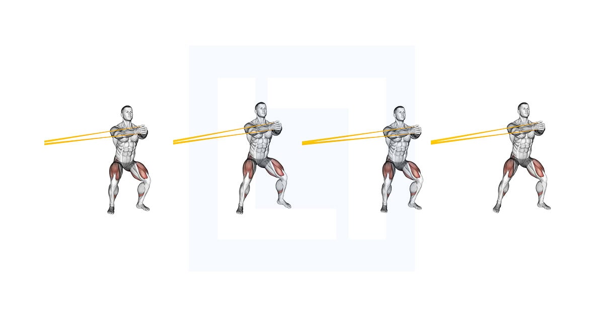 Resistance Band Side Step with Horizontal Pallof Hold