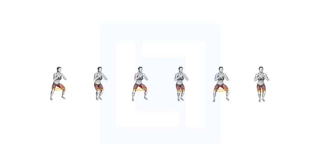 Resistance Band Side Walk Squat