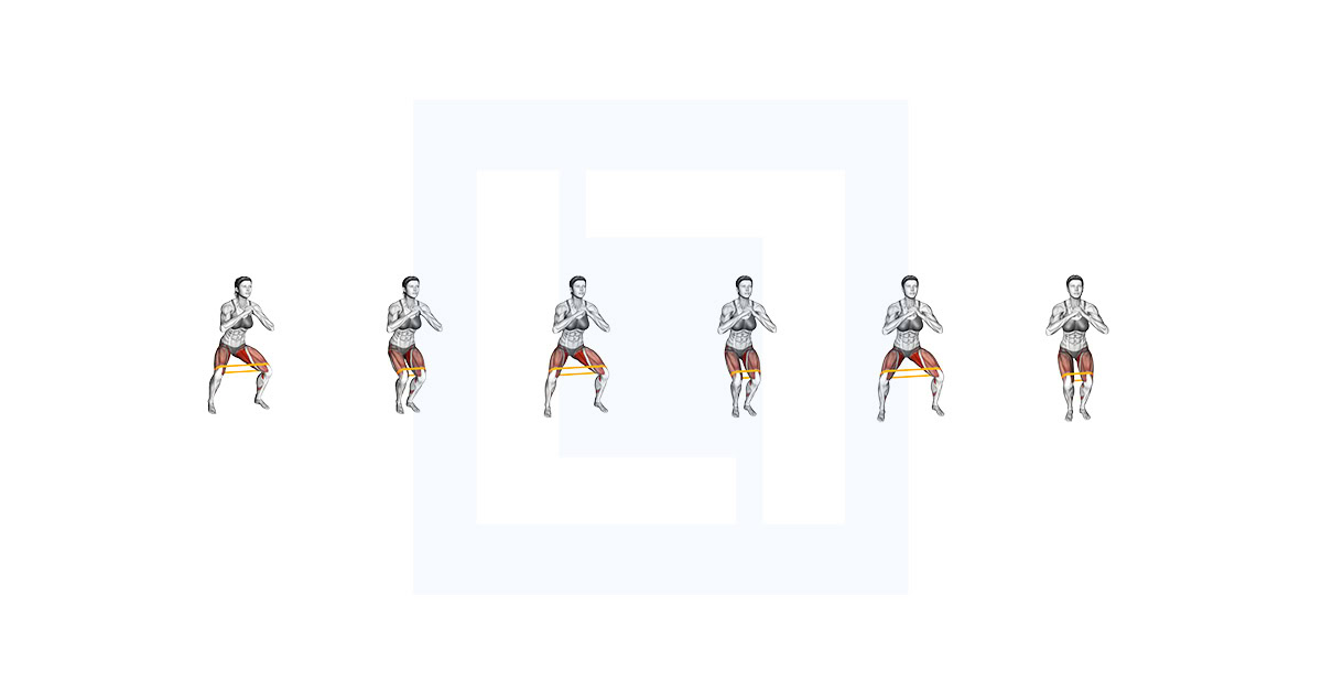 Resistance Band Side Walk Squat