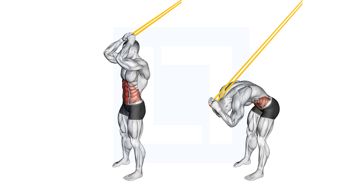 Resistance Band Standing Ab Crunch