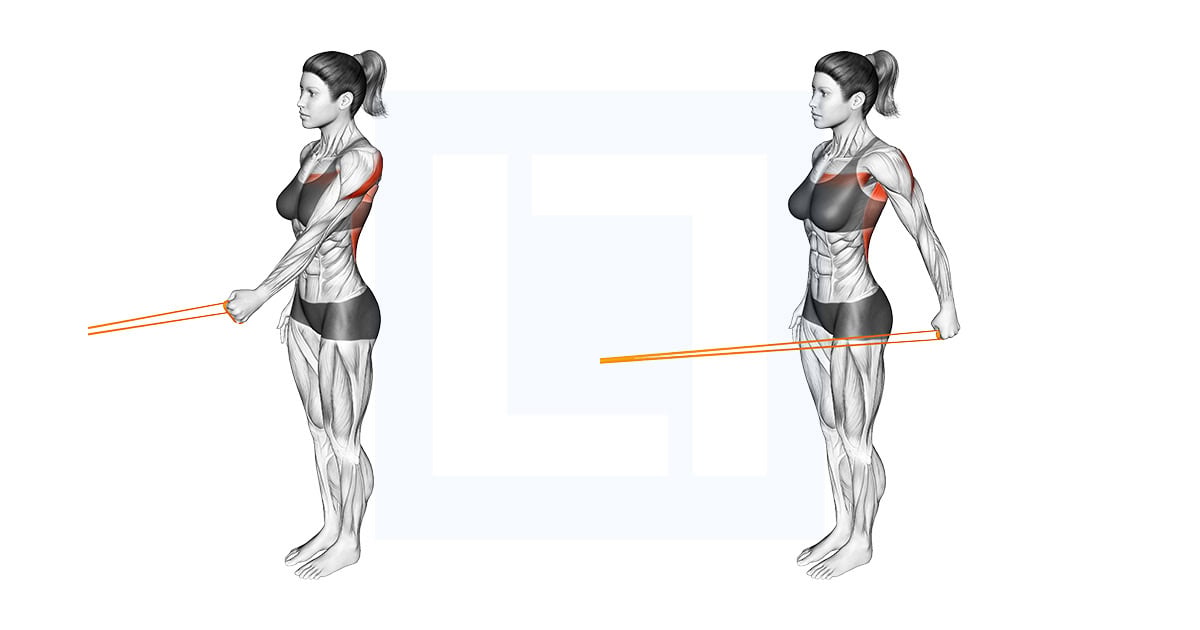 Resistance Band Standing Single Arm Lateral Shoulder Extension